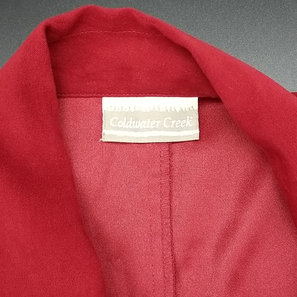 Coldwater Creek Extra Large Red Velvety Lightweight Front Zipper Jacket - Picture 5 of 5